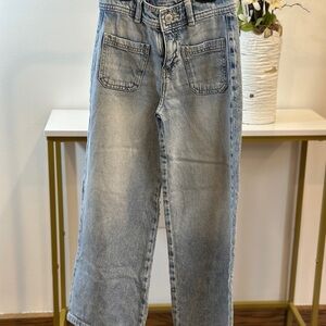 Blue Relaxed Fit Jeans with Vintage Wash
